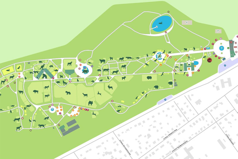 новосибирский зоопарк карта схема