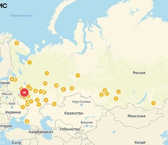 Карту распространения коронавируса по России сделал 2ГИС