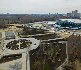 Парк «Арена» у нового ЛДС в Новосибирске готов на 65%