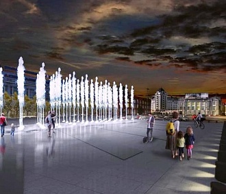 «Сухой» фонтан может появиться на площади Ленина вместо парковки