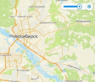Нажми на снежинку: 2ГИС засыпал снегом Новосибирск