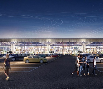 Аэровокзал Толмачёво «обернут» стеклянной лентой к 2025 году