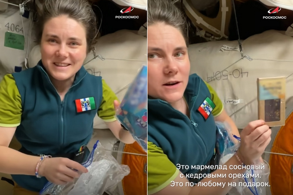 Сибирячка Анна Кикина показала, что ей доставили в посылке на МКС