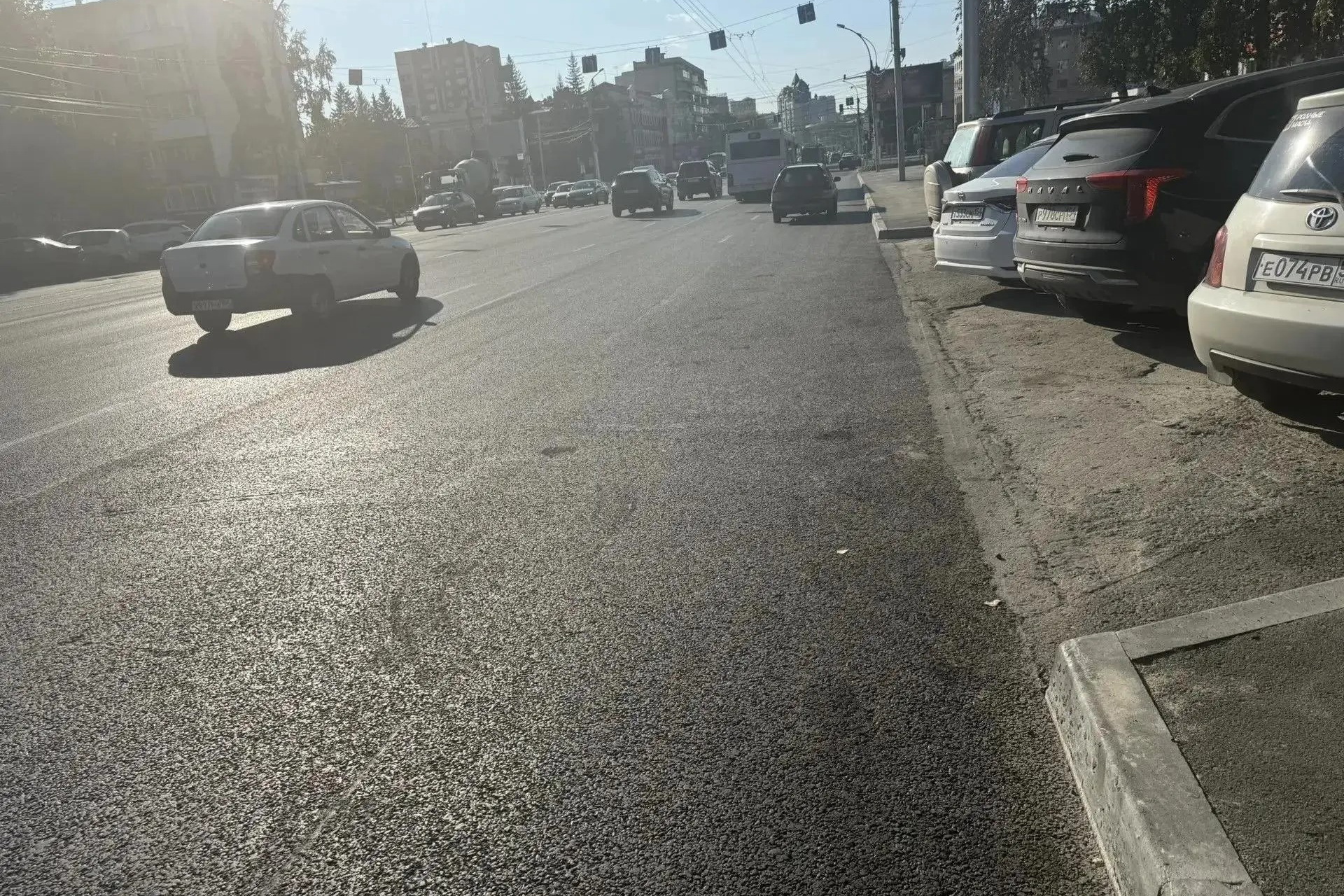 Провалы в асфальте устранили на улице Гоголя в Новосибирске