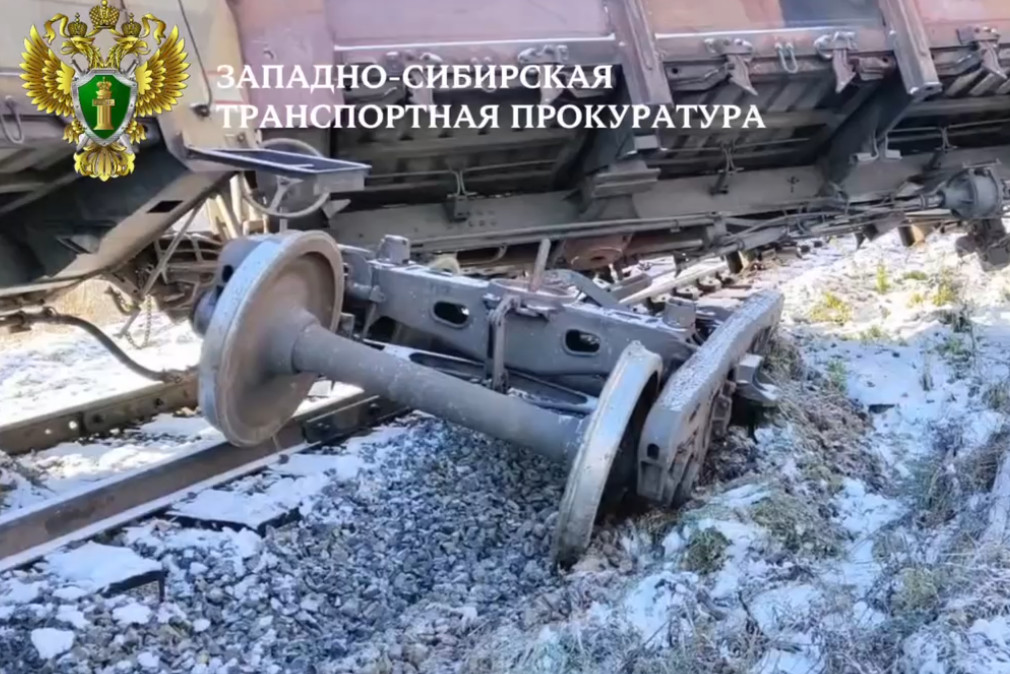Четыре грузовых полувагона сошли с рельс в Новосибирской области