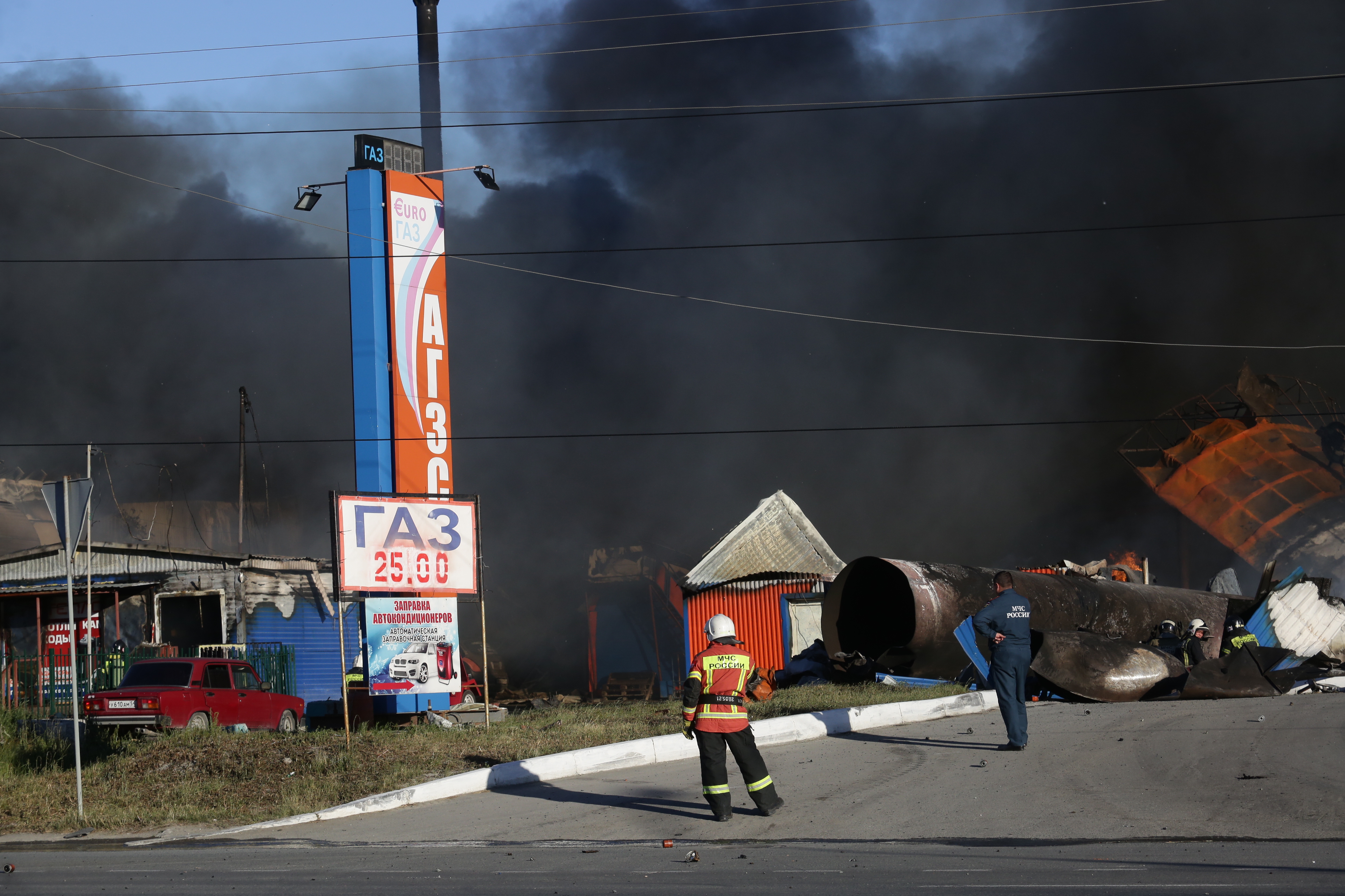 Тушение пожара на ГБШ. 14 июня 2021 года