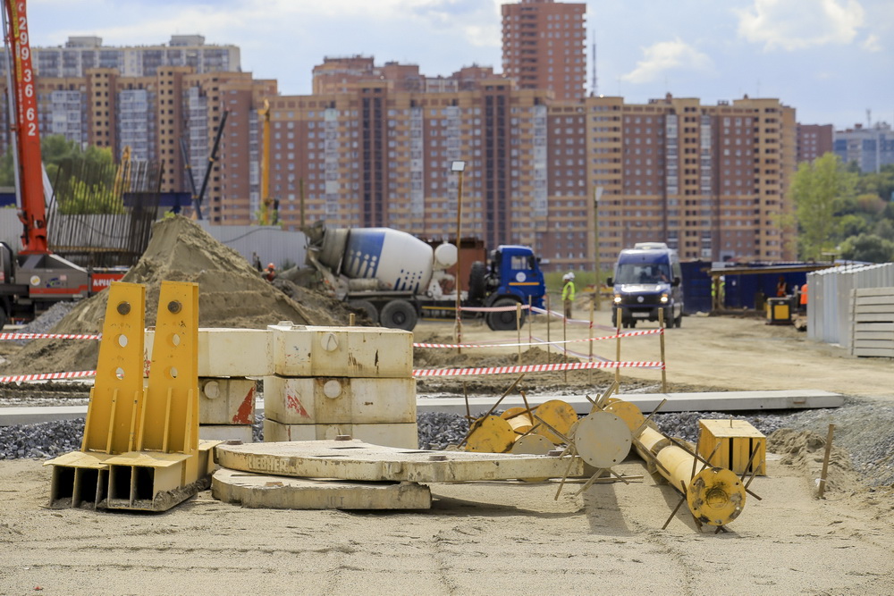 Первая опора четвёртого моста. Август 2020 года