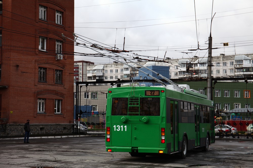 Привезённый из Твери троллейбус после ремонта