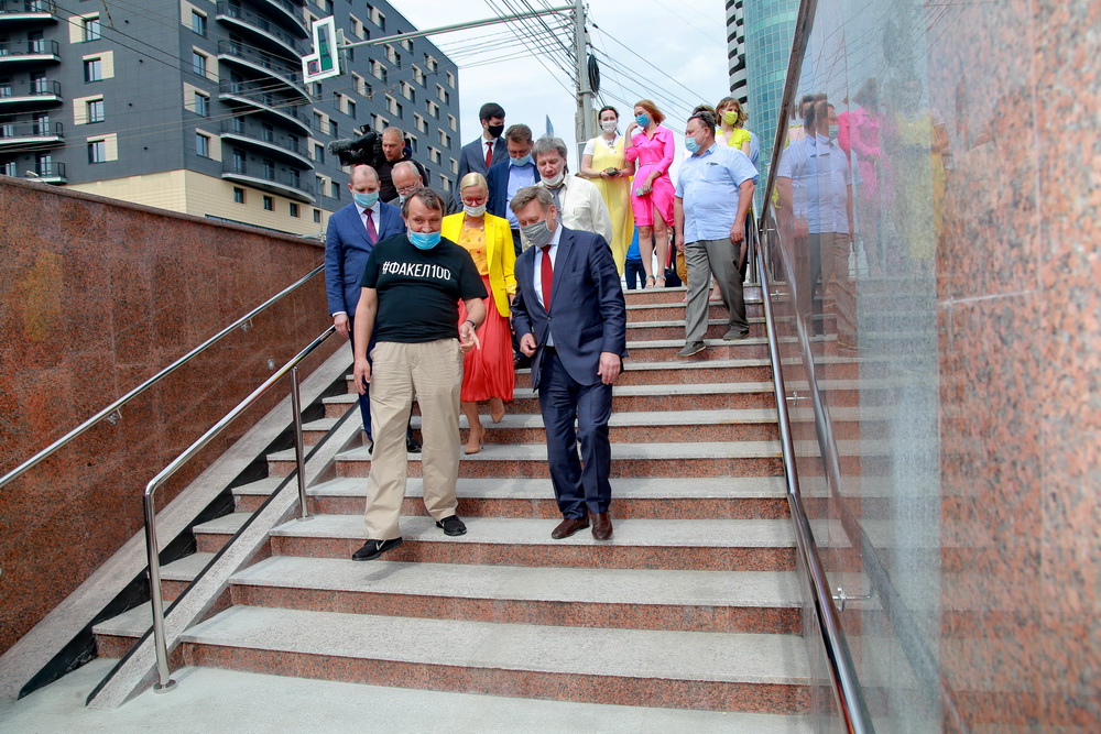 Открытие перехода под проспектом Димитрова. Май 2020 года