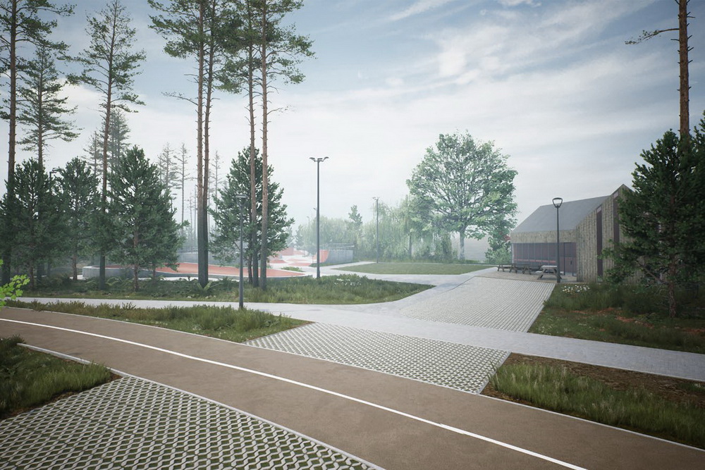 Каким будет парк на берегу реки Ини