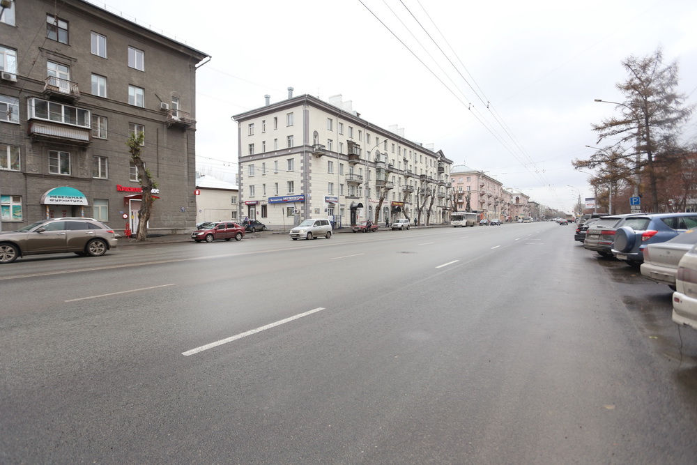 Отремонтированный проспект Дзержинского. Октябрь 2022 года