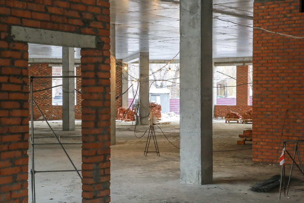 Строительство школы №54. Январь 2022 года