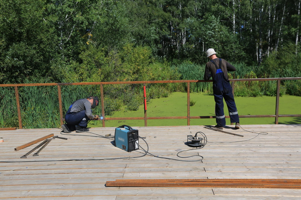 Строительство парка «Каменка». Август 2023 года