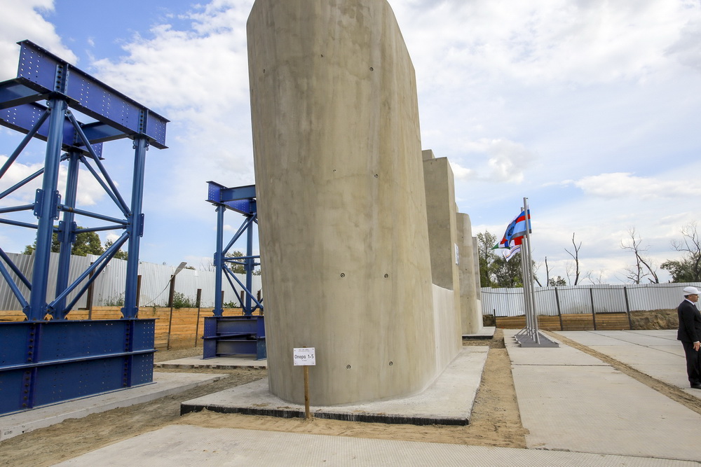 Первая опора четвёртого моста. Август 2020 года