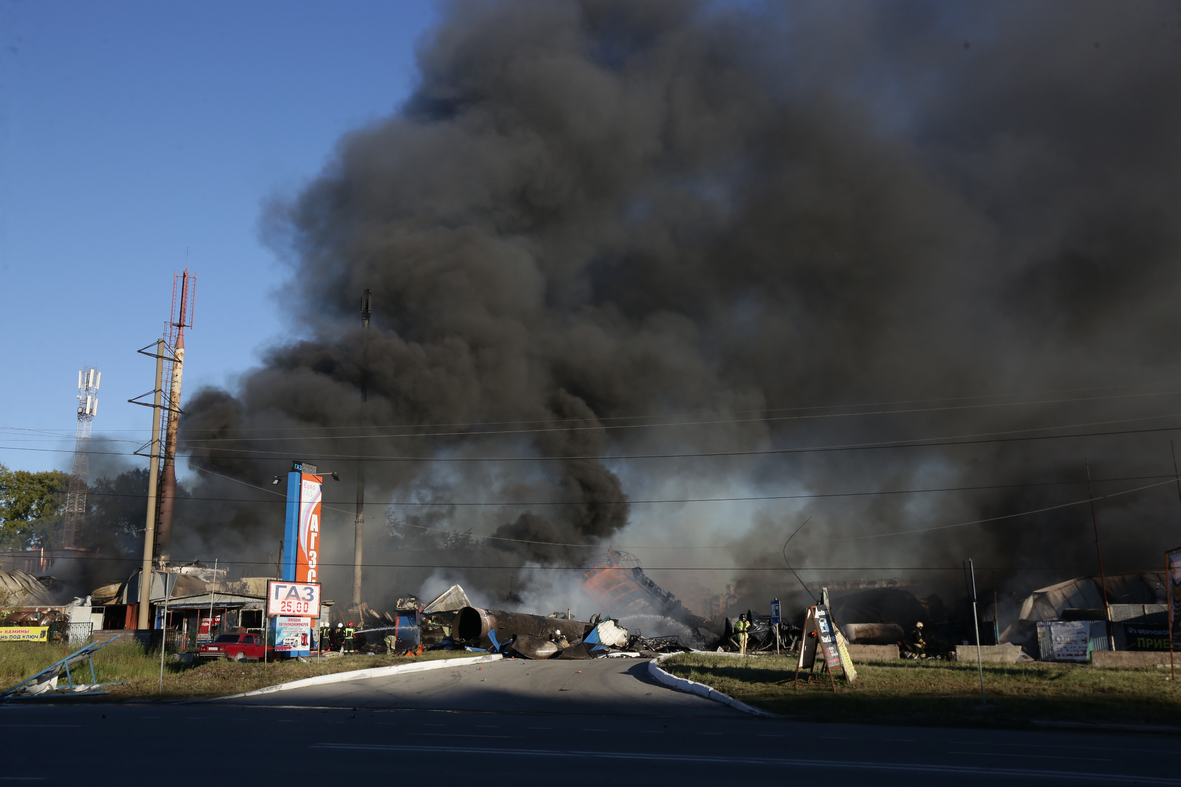 Тушение пожара на ГБШ. 14 июня 2021 года