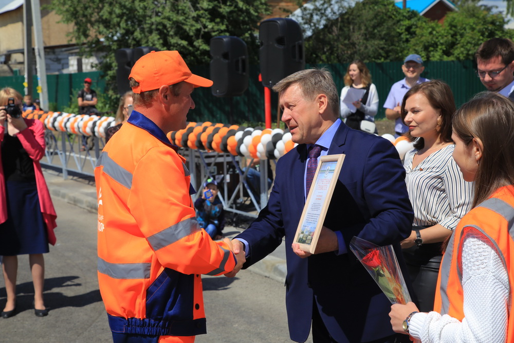 Открытие новой дороги на улице Титова. Июнь 2019 года