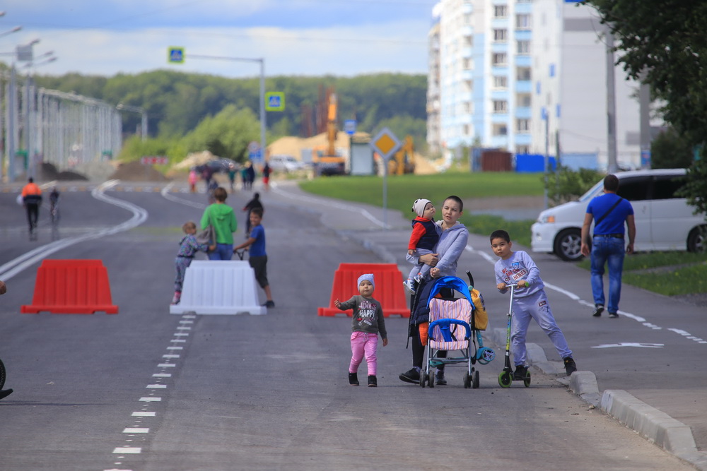 Открытие новой дороги на улице Титова. Июнь 2019 года