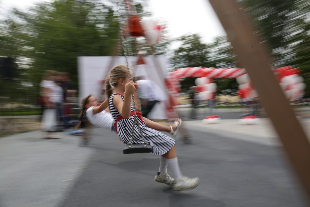 Открытие детской площадки в Центральном парке