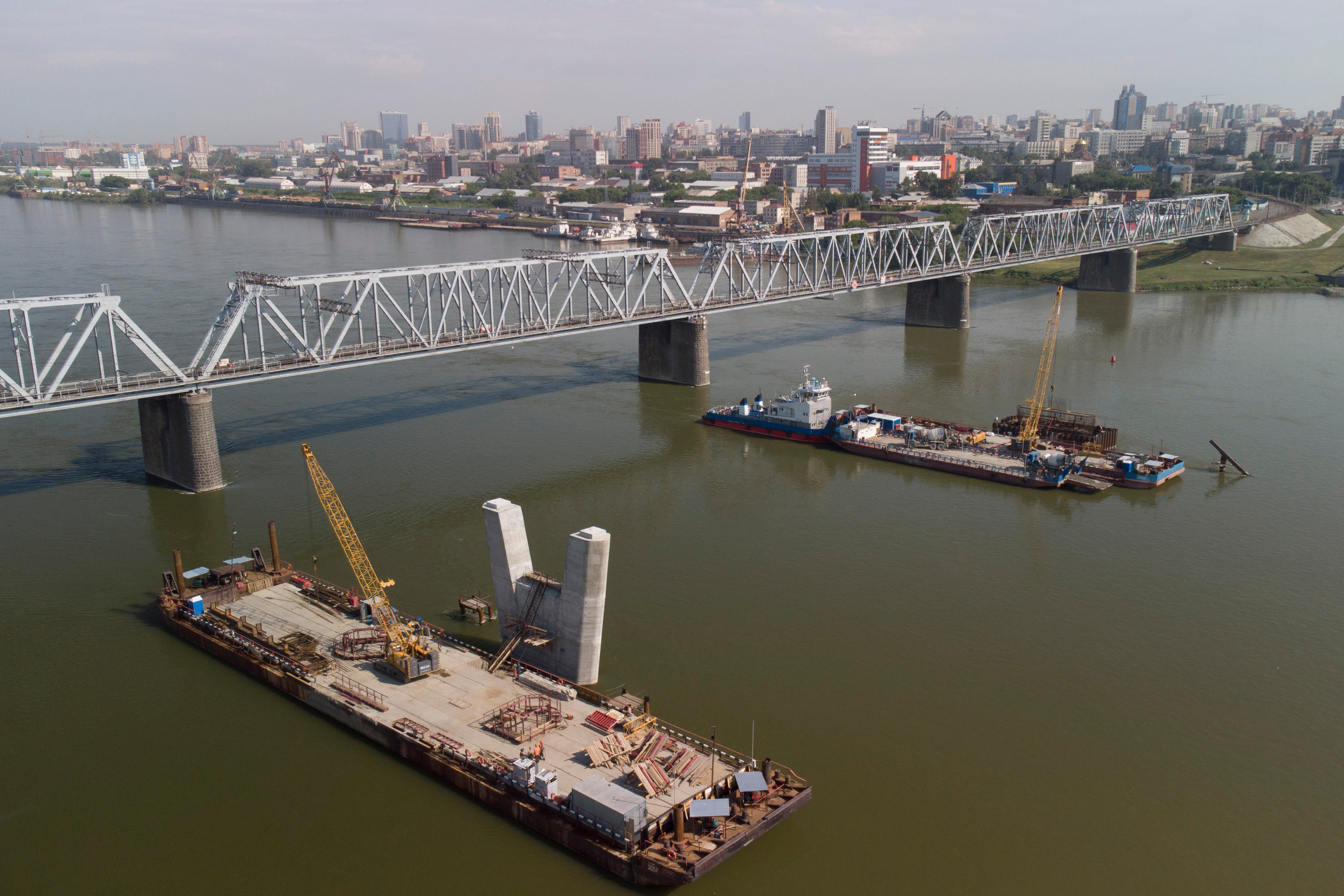 Строительство четвёртого моста. 18 июня 2021 года