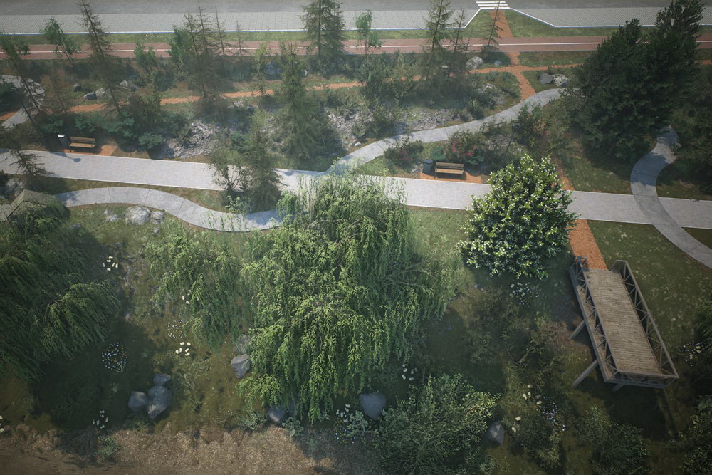 Каким будет парк на берегу реки Ини