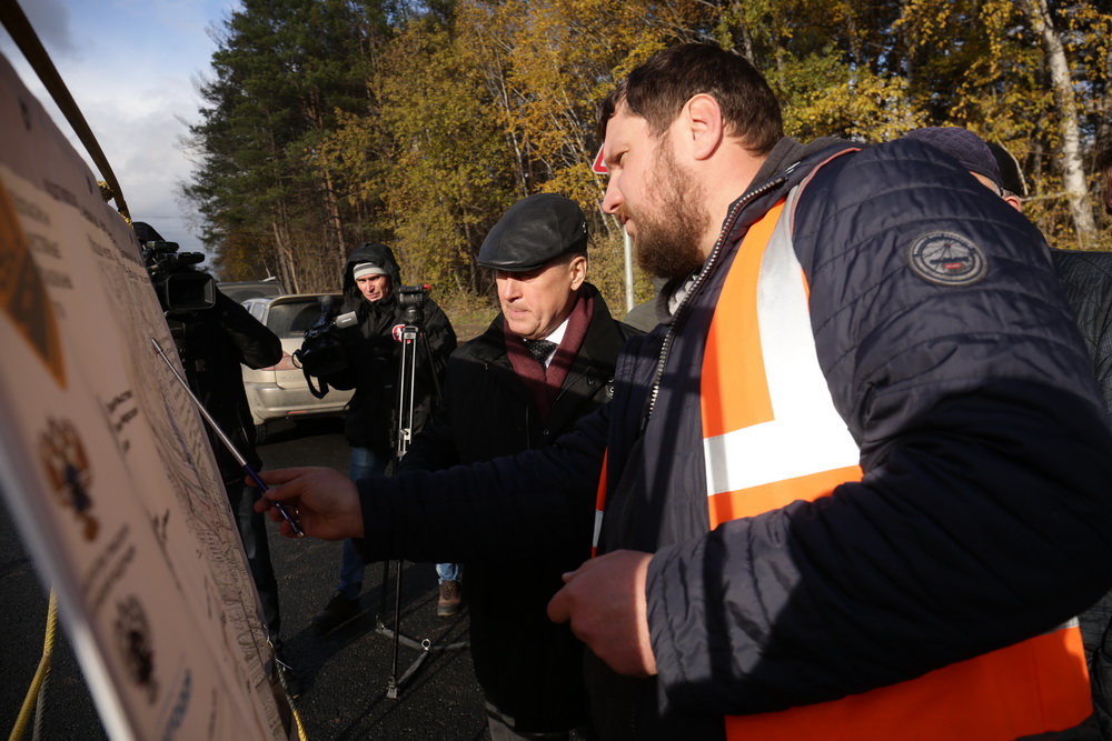 Реконструированный въезд в Академгородок (октябрь 2020 года)