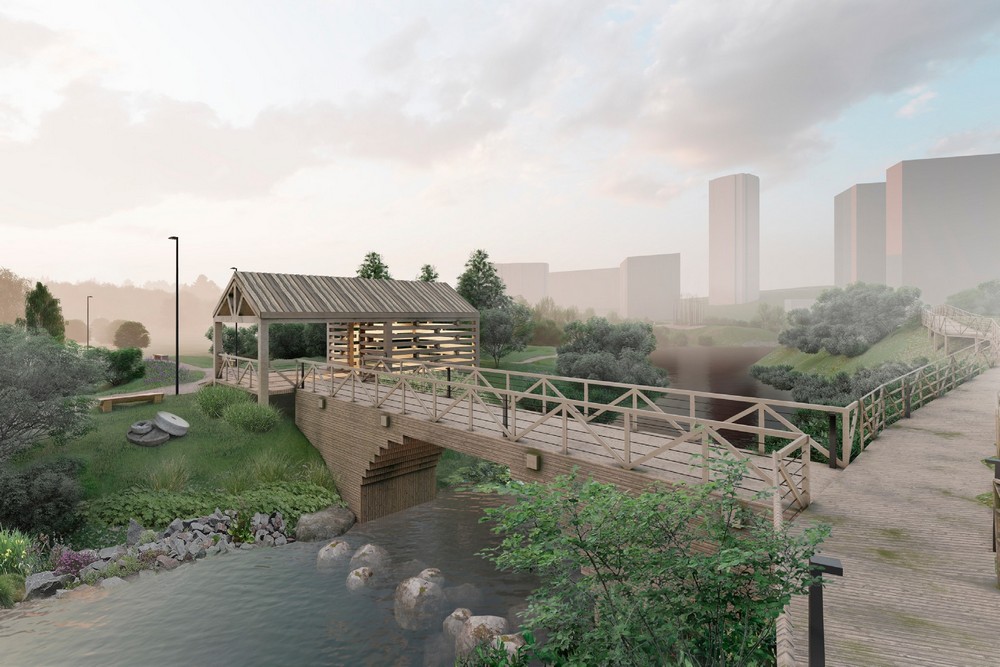 Проект парка в пойме Каменки