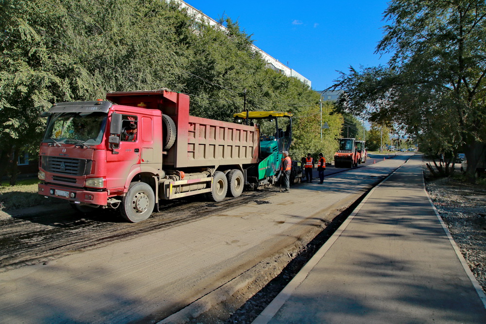 Ремонт на улице Сержанта Коротаева. Сентябрь 2021 года