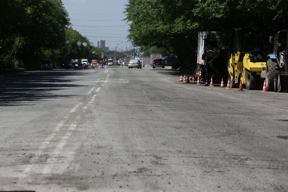 Ремонт дороги на улице Добролюбова (22.06.2022)