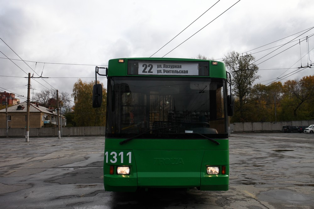 Привезённый из Твери троллейбус после ремонта