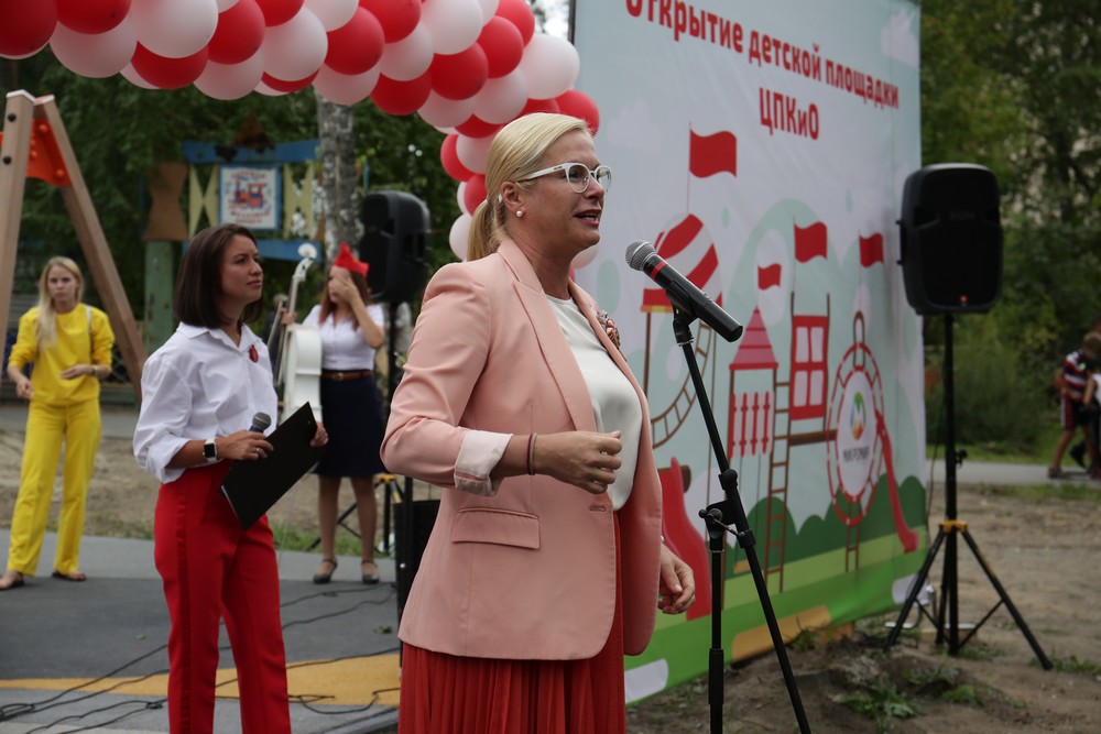 Открытие детской площадки в Центральном парке