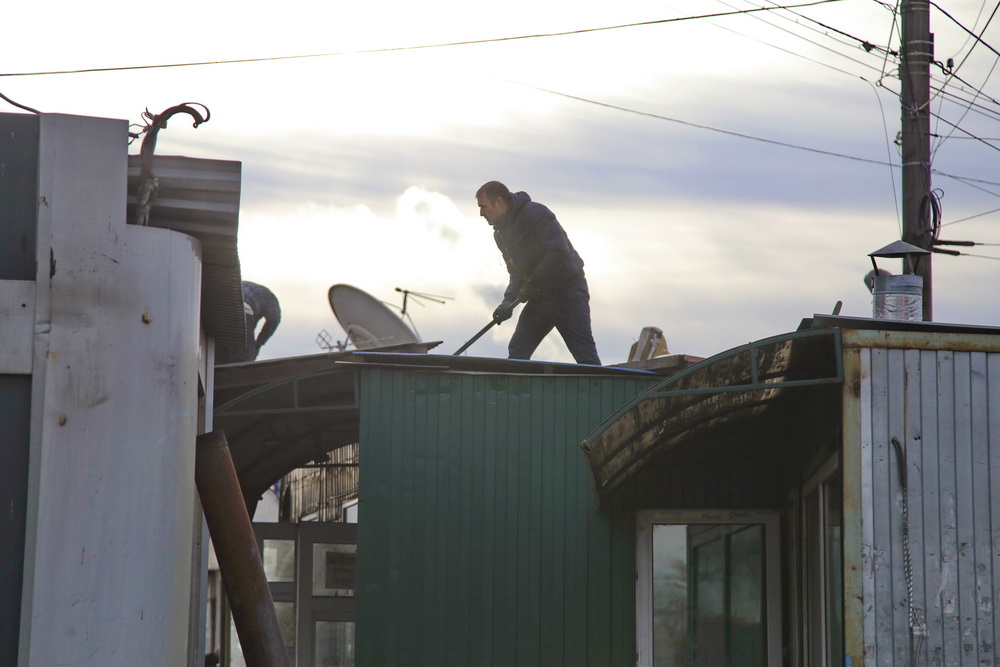Снос киосков в районе бывшей барахолки (октябрь 2019 года)