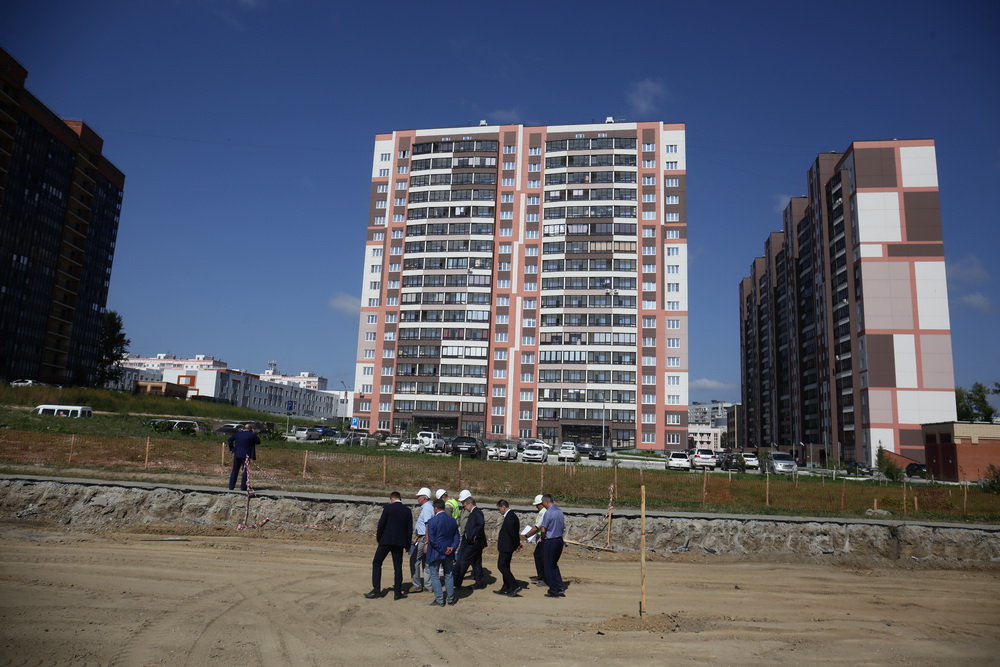 Постройка четырёхполосной дороги на выезде из Родников. Август 2021