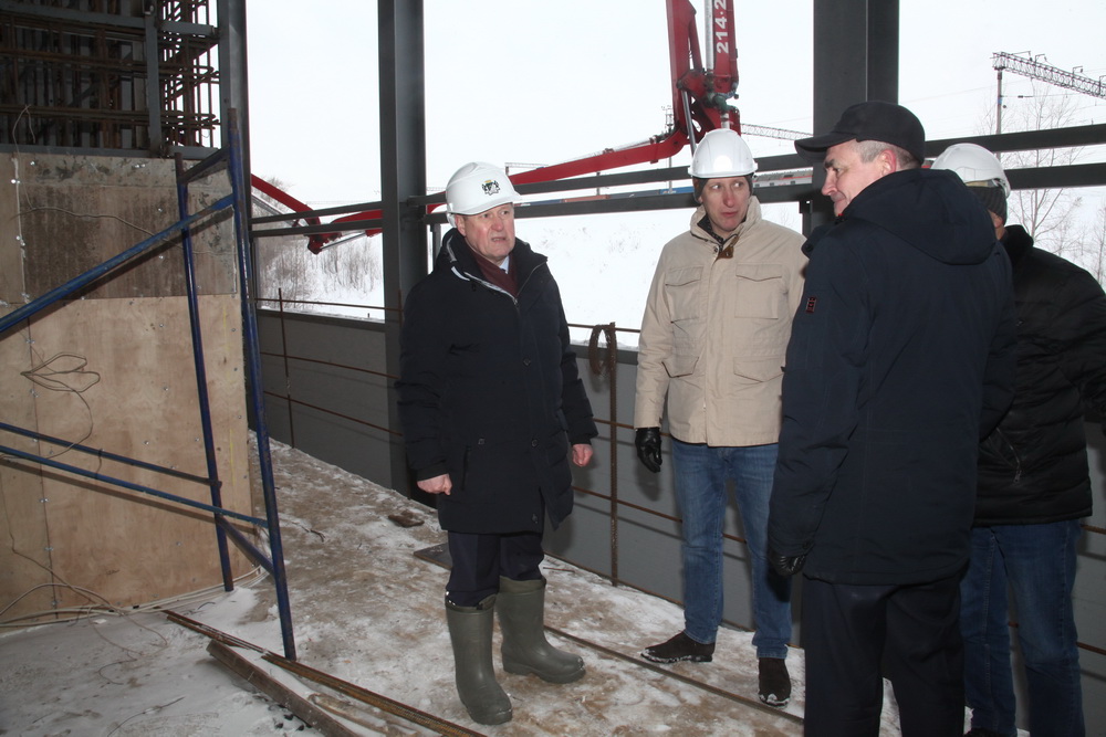 Стройка очистных сооружений у станции метро «Спортивная». Февраль 2022 года
