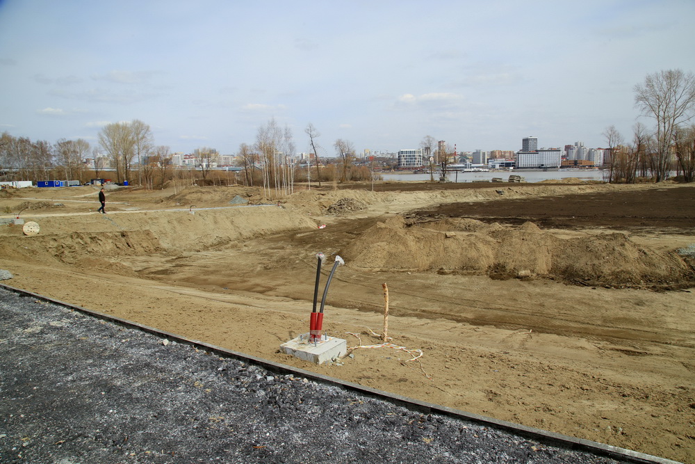 Парк «Арена» у нового ЛДС в Новосибирске готов на 65%