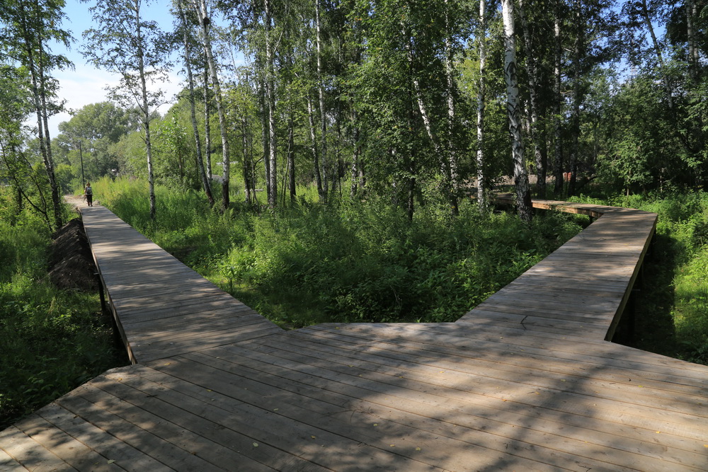 Строительство парка «Каменка». Август 2023 года