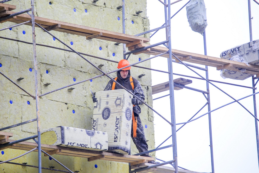 Строительство новой школы на Михаила Немыткина. Ноябрь 2020 года