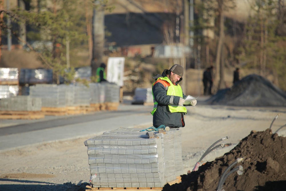 Создание парка возле нового ЛДС. Октябрь 2021 года