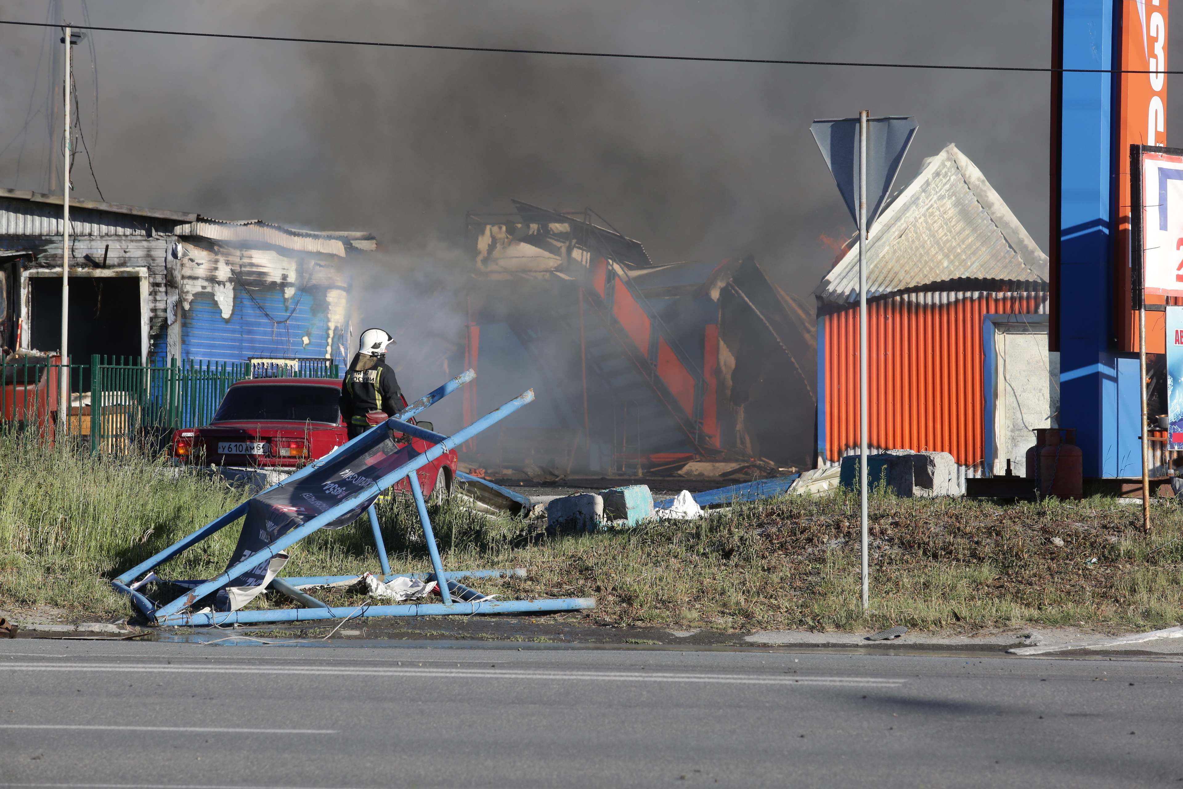 Тушение пожара на ГБШ. 14 июня 2021 года
