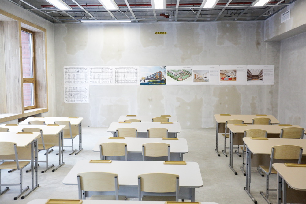 Строительство школы в «Европейском береге». Март 2022 года