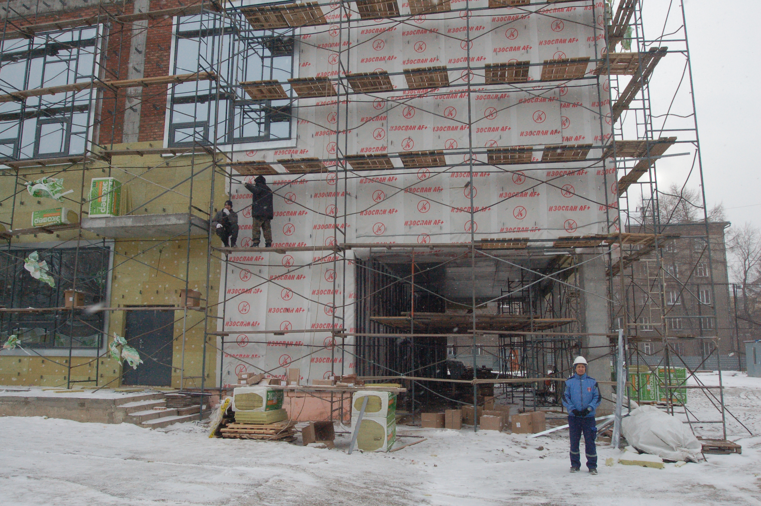 Стройка школы №54. Ноябрь 2022 года