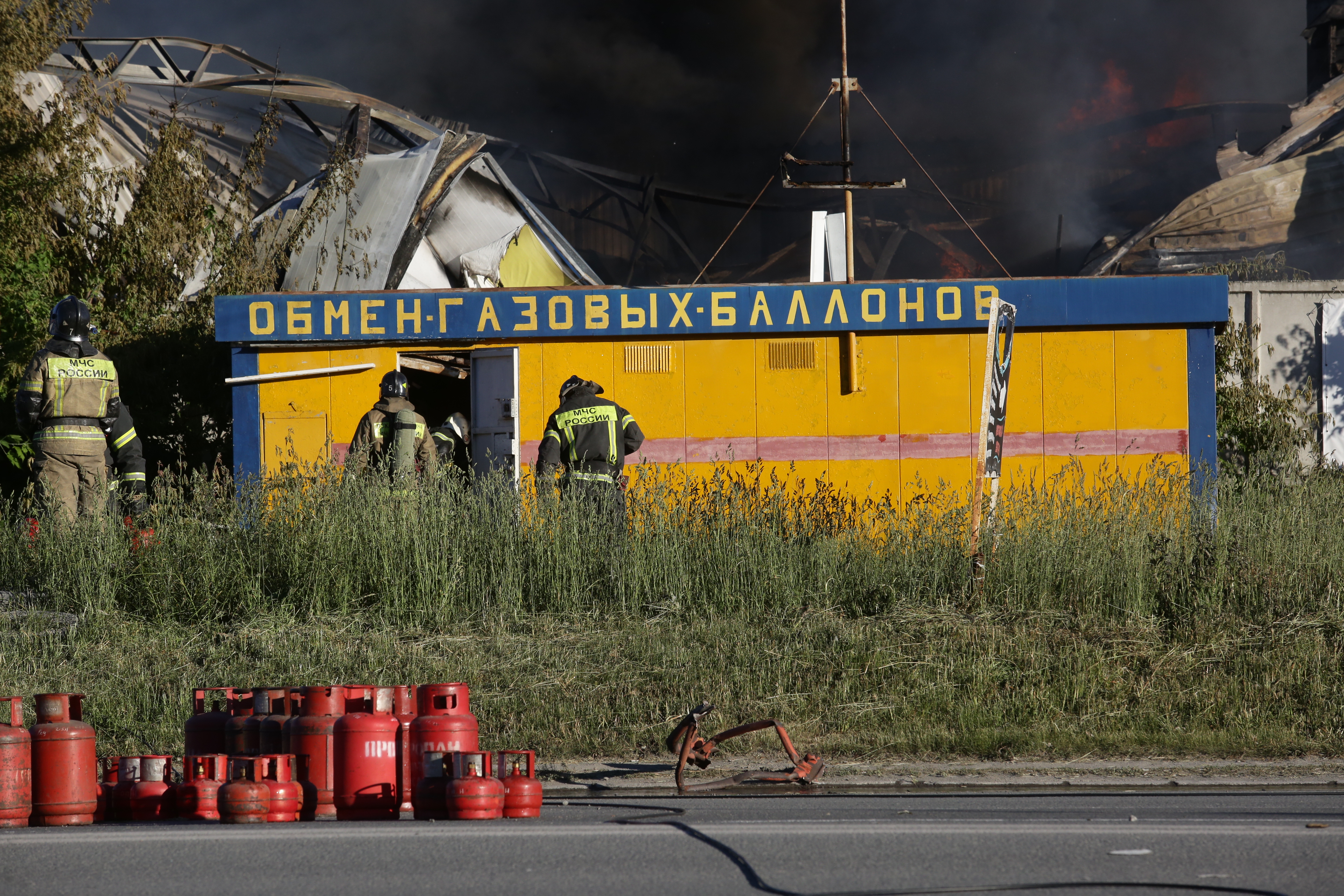 Тушение пожара на ГБШ. 14 июня 2021 года