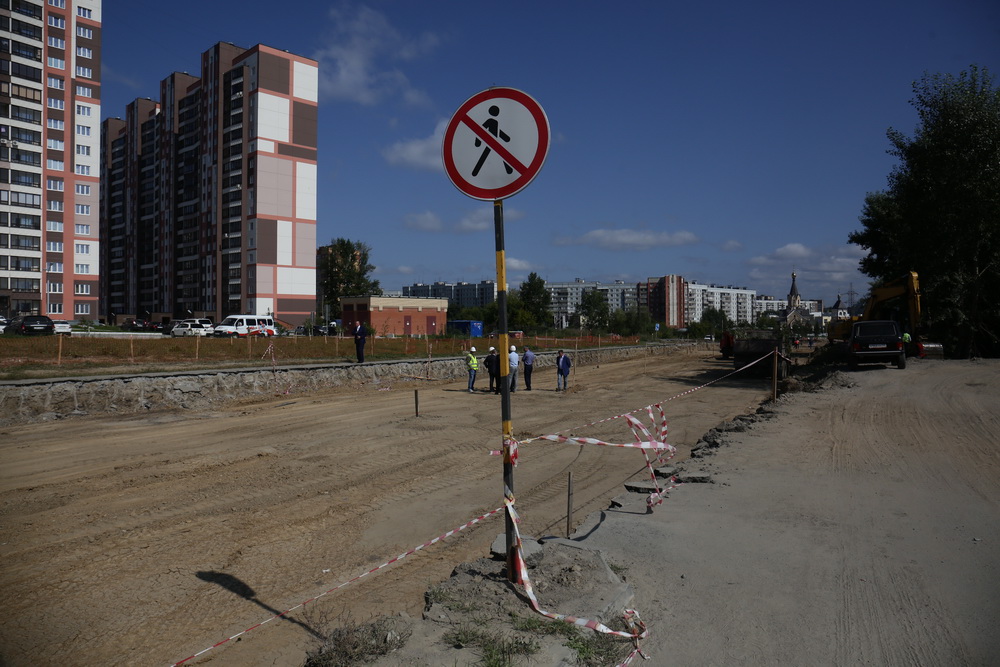 Постройка четырёхполосной дороги на выезде из Родников. Август 2021