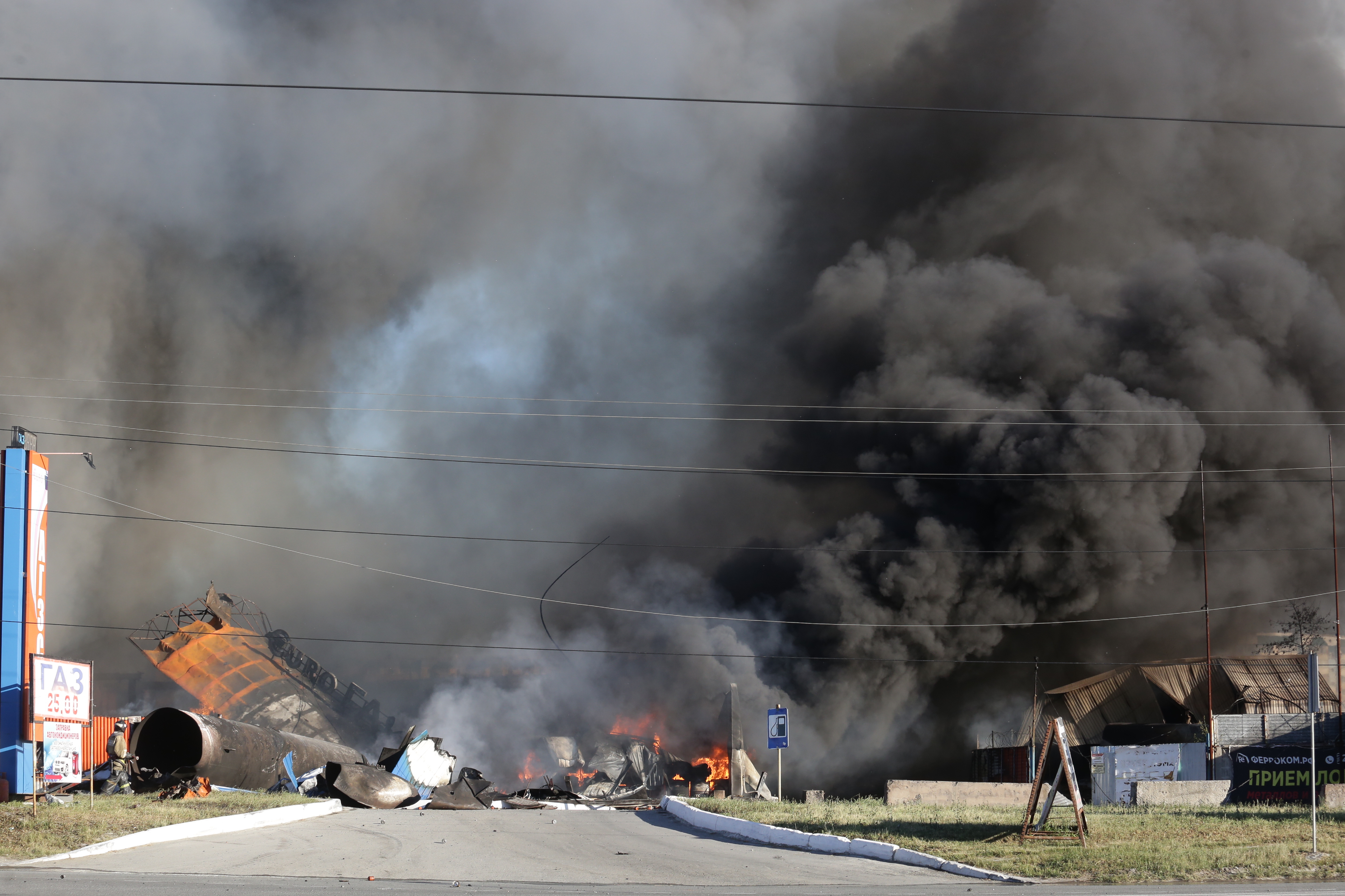 Тушение пожара на ГБШ. 14 июня 2021 года