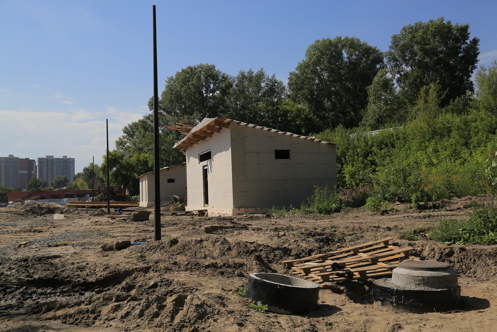 Строительство парка «Каменка». Август 2023 года