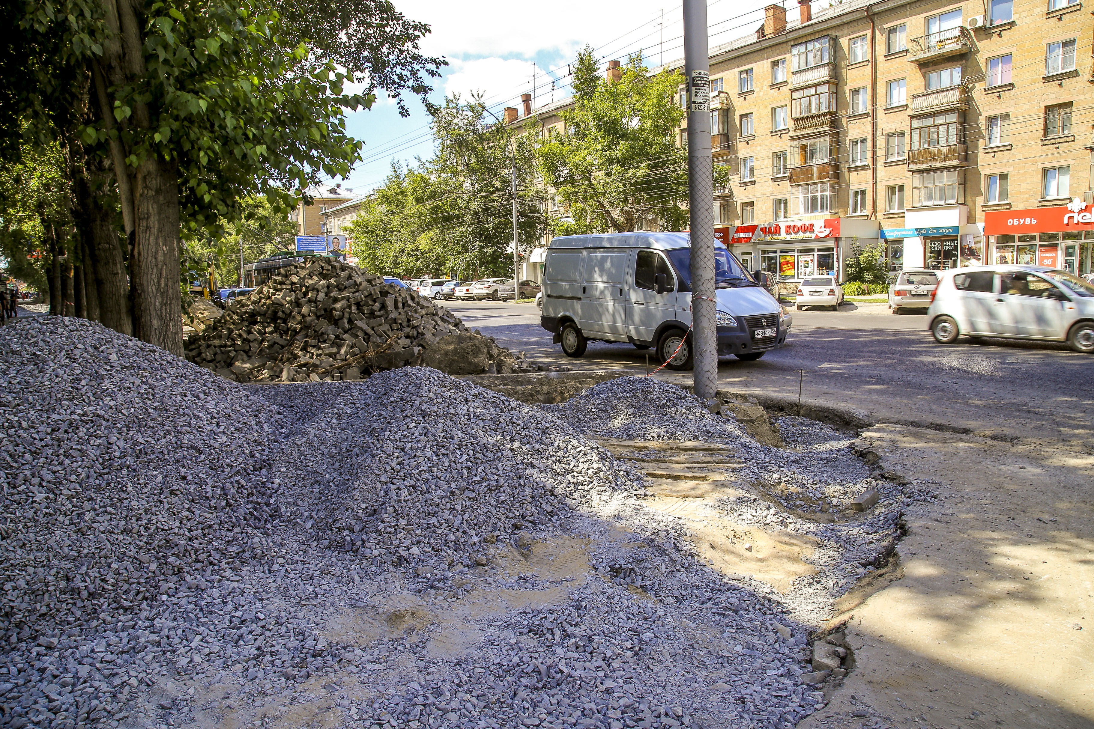 Ремонт проспекта Маркса (август 2022 года)