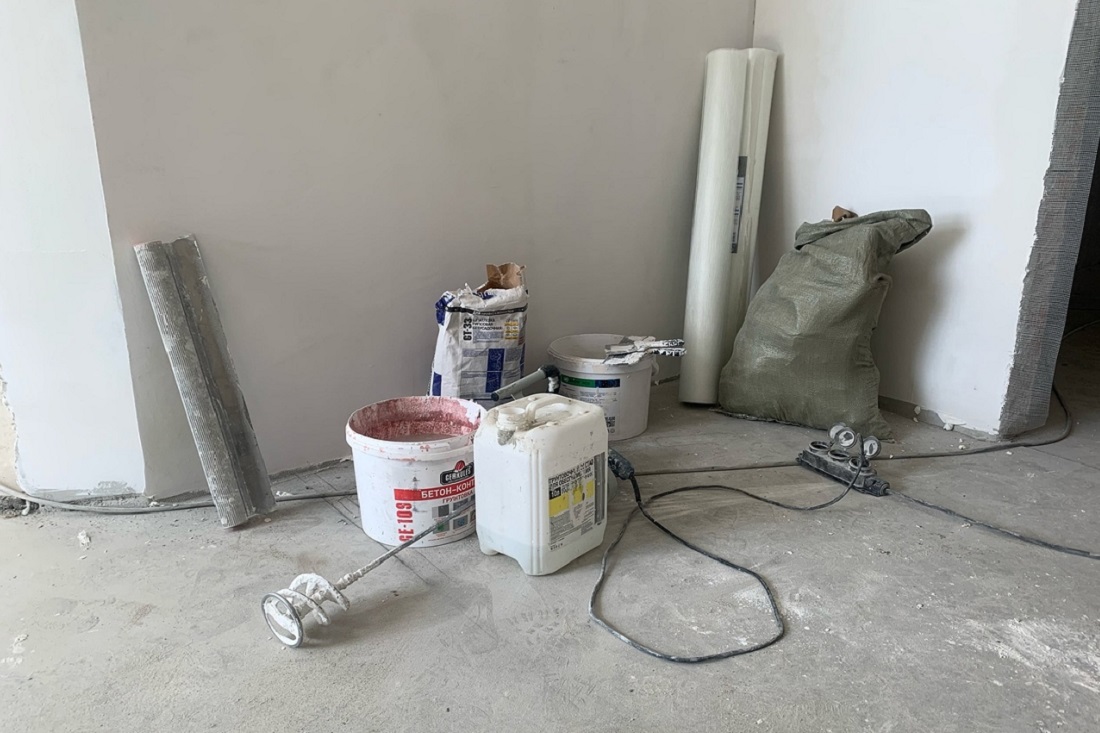 Капремонт школы №61 в Академгородке. Апрель 2023 года