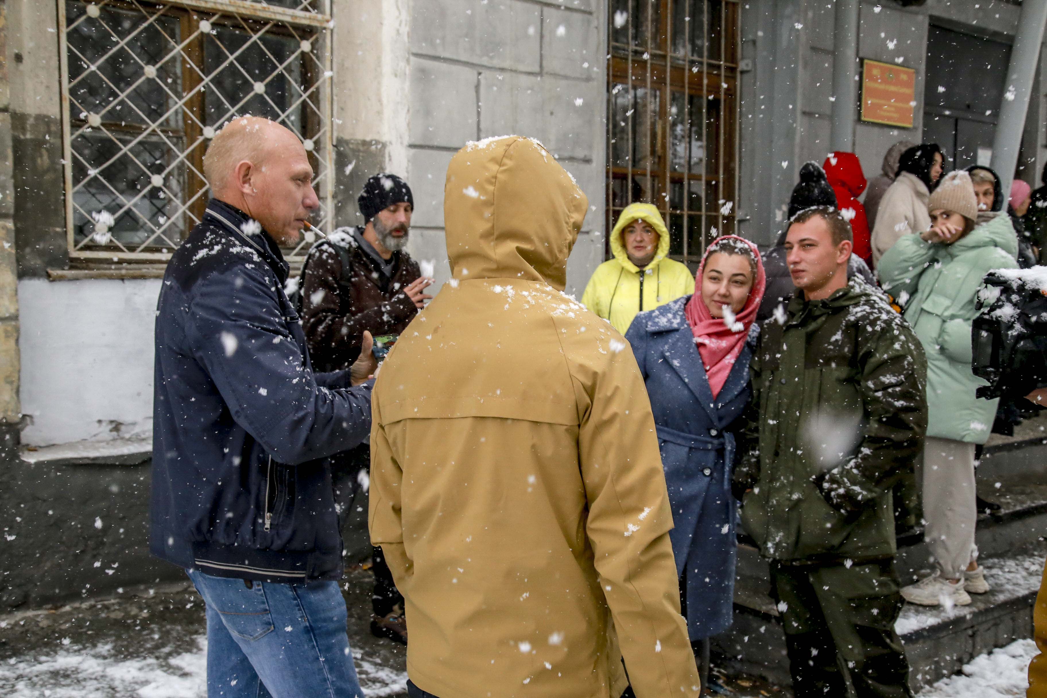 Проводы мобилизованных новосибирцев на сборы. Сентябрь 2022 года