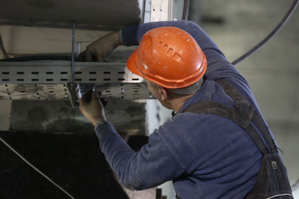 Строительство станции «Спортивная». Апрель 2022 года