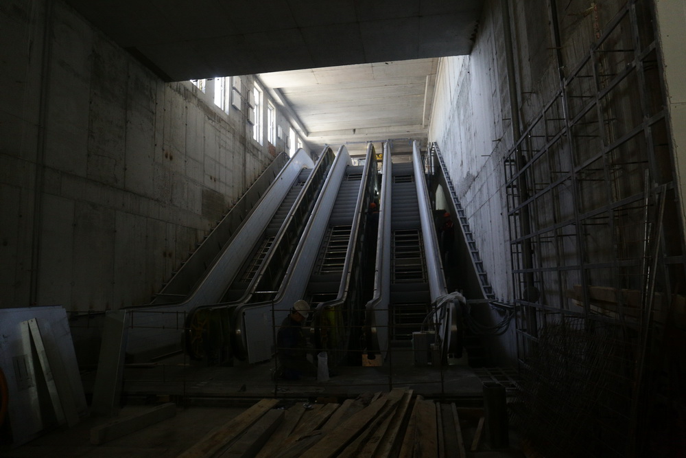 Строительство станции «Спортивная». Апрель 2022 года