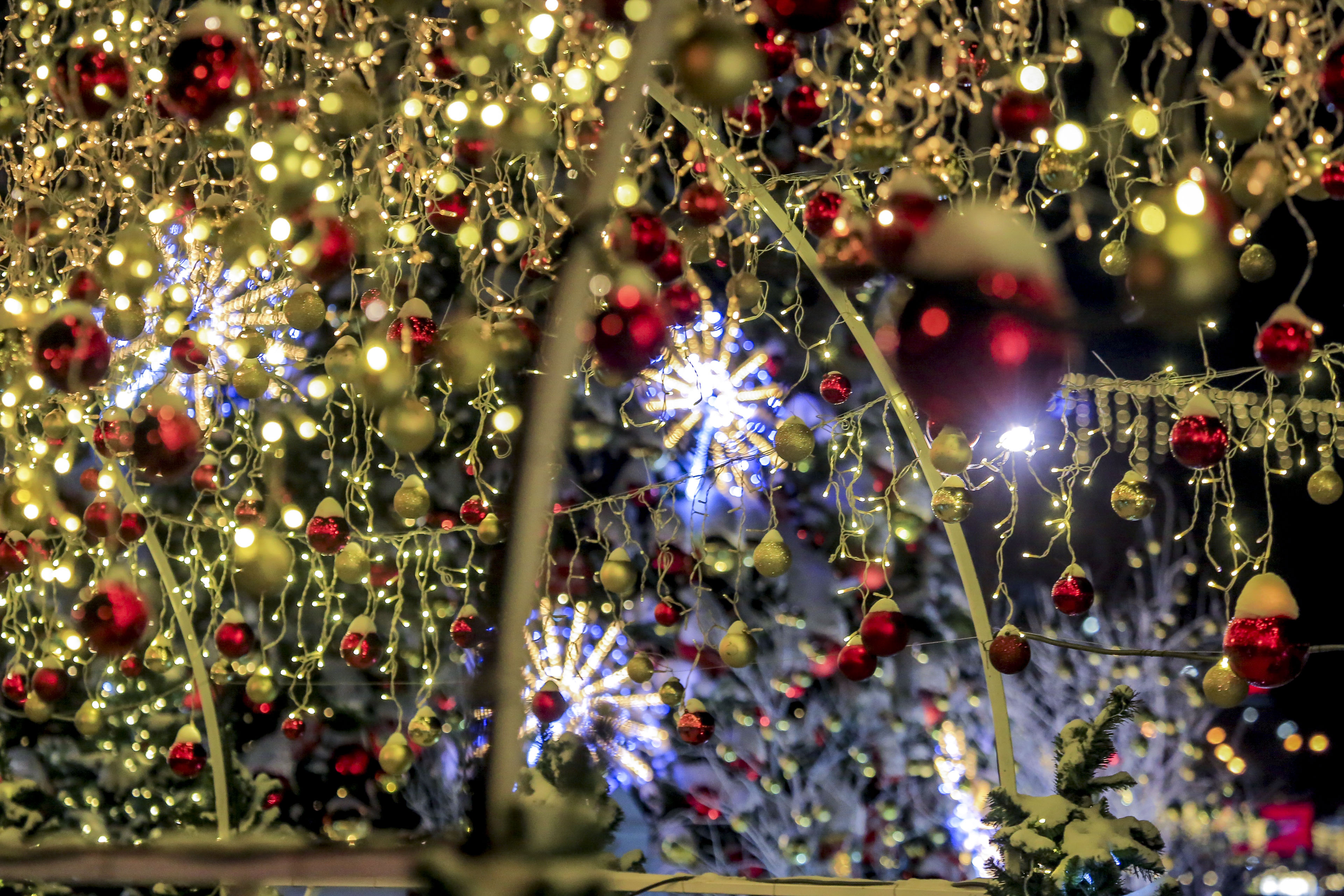 Новосибирск новогодний: Театральный сквер